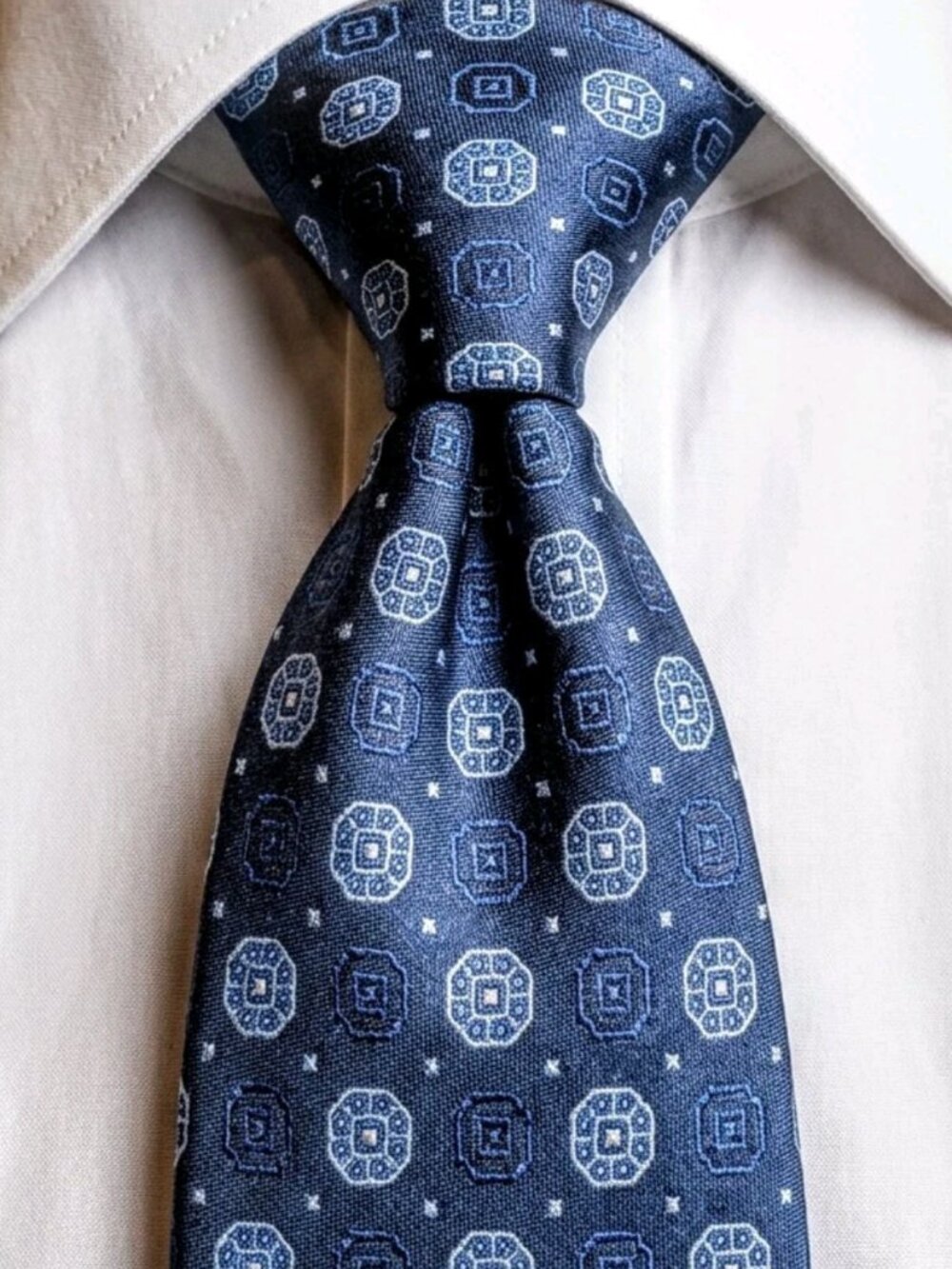 Vtg Y2K ROBERT TALBOTT BEST OF CLASS Italy Woven Silk Tie Skinny Jacquard Power